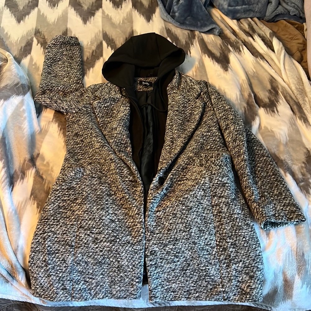 By&By black and gray, with with satin lining inside, size L